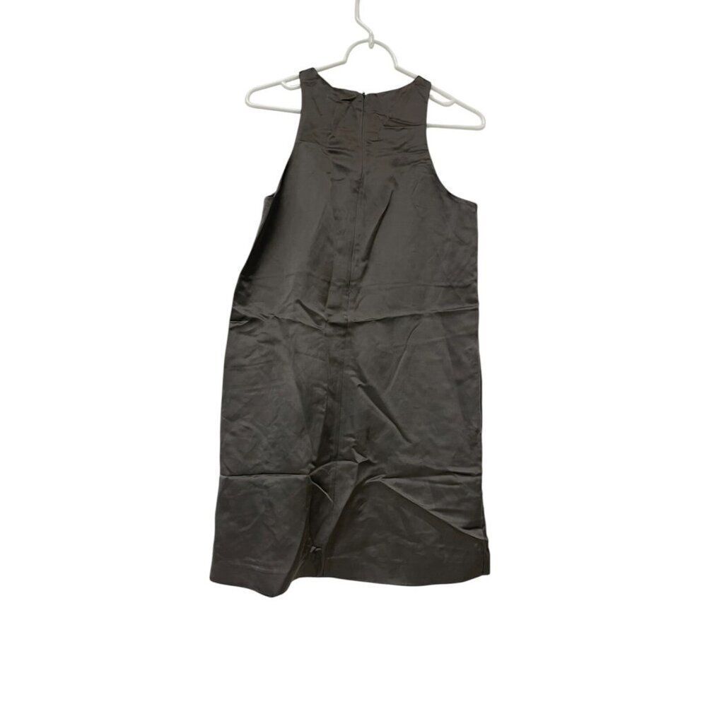 Massimo Dutti Womens Mini Dress XS Gray Flowing Satin Sleeveless 6655/655 NWT - Picture 4 of 11